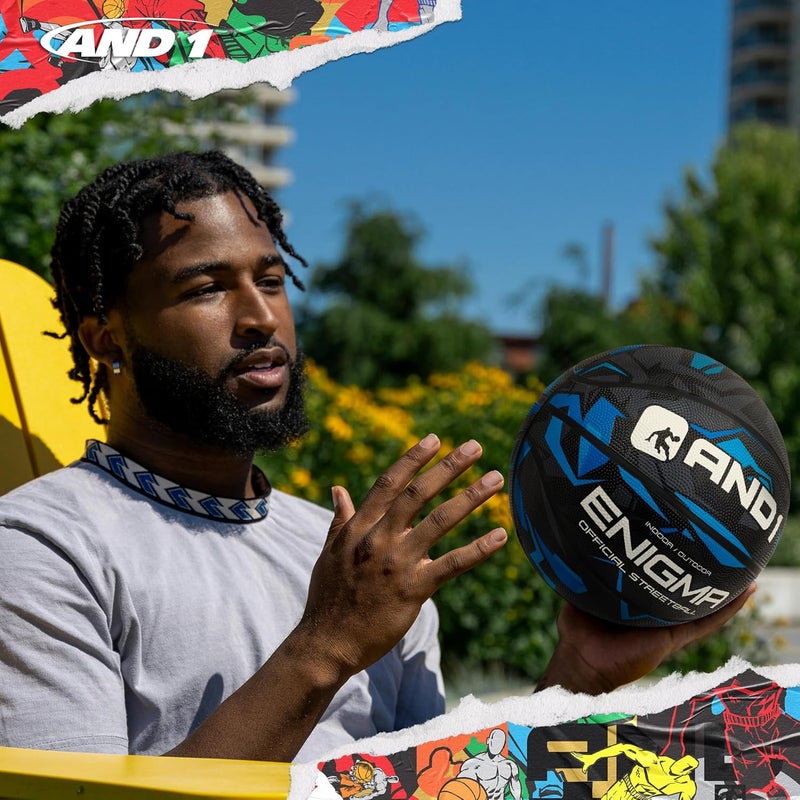 And1 Enigma Basketball - Streetball for Indoor and Outdoor Use, Deep Channel Construction and Durability - Image 5